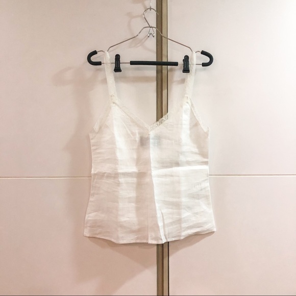 Reformation Other - Reformation linen lace sheer tank top
